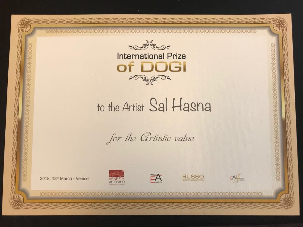 International Prize of DOGI to the Artist Sal Hasna for the Artistic Value